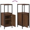 vidaXL Bathroom Furniture Set with Shelf 3 pcs Brown Oak and Black