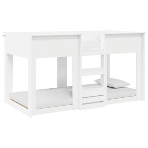 vidaXL Bunk Bed for Kids White 100 x 200 cm Engineered Wood