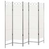 vidaXL 5-Panel Room Divider White 200x180 cm