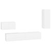 vidaXL 4 Piece TV Cabinet Set White Engineered Wood