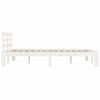 vidaXL Bed Frame without Mattress White Solid Wood 160x200 cm