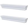 vidaXL Wall Shelves Aaliyah 2 pcs White