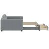 vidaXL Daybed with Trundle&Drawers without Mattress Light Grey 90x190 cm Single