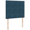 vidaXL Box Spring Bed with Mattress Blue 120x190 cm Small Double Velvet