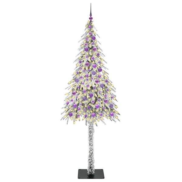 vidaXL Christmas Tree with 300 LEDs White 210 cm PE and Steel