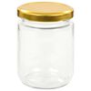 vidaXL Glass Jam Jars with Gold Lid 96 pcs 230 ml
