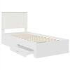 vidaXL Bed Frame with Headboard White 90 x 190 cm Engineered Wood