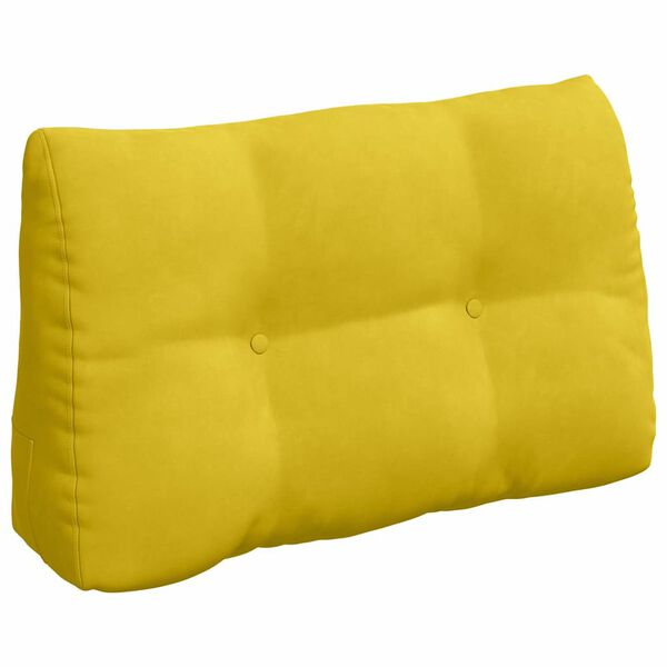 vidaXL Back Pillow Yellow 80 x 24 x 50 cm Velvet