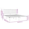 vidaXL Metal Bed Frame without Mattress with Headboard White 140x190cm
