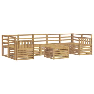 vidaXL Outdoor Sofa Set 8 pcs White Solid Acacia Wood