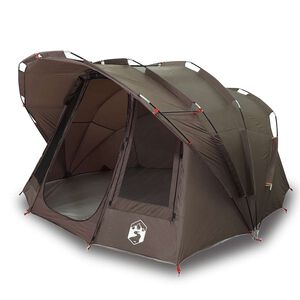 vidaXL Fishing Tent 5-Person Brown Waterproof
