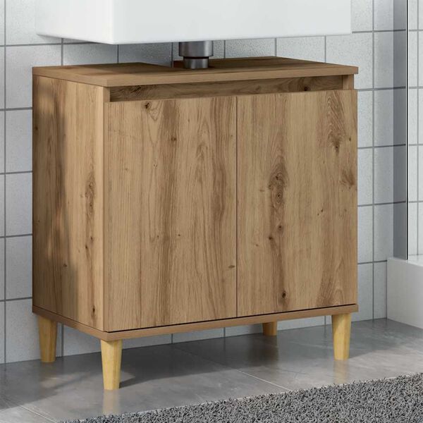 vidaXL Sink Cabinet Artisan Oak 58x33x60 cm Engineered Wood