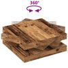 vidaXL Coffee Table 360-Degree Rotatable Old Wood 90x90x34.5 cm