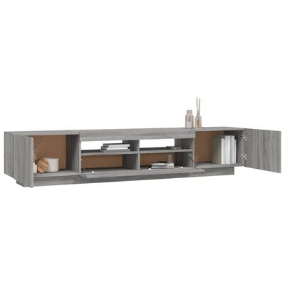 vidaXL 2 Piece TV Cabinet Set with LED Lights Grey Sonoma Engineered Wood