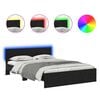 vidaXL Bed Frame with Headboard Black Oak 120 x 200 cm Engineered Wood