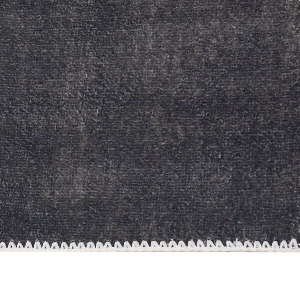 vidaXL Rug Washable Foldable Anthracite 160x230 cm Polyester