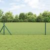 vidaXL Fence Post Green 10 x 0.8 m (12 x 12 mm mesh) Steel and PVC