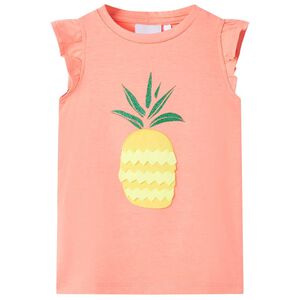 vidaXL Kids' T-shirt Neon Coral 116