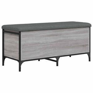vidaXL Storage Bench Grey Sonoma 102x42x45 cm Engineered Wood
