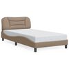 vidaXL Bed Frame with LED without Mattress "Hvar" Cappuccino 100x200 cm