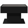 vidaXL Coffee Table with LED Black 70x50x45 cm Engineered Wood