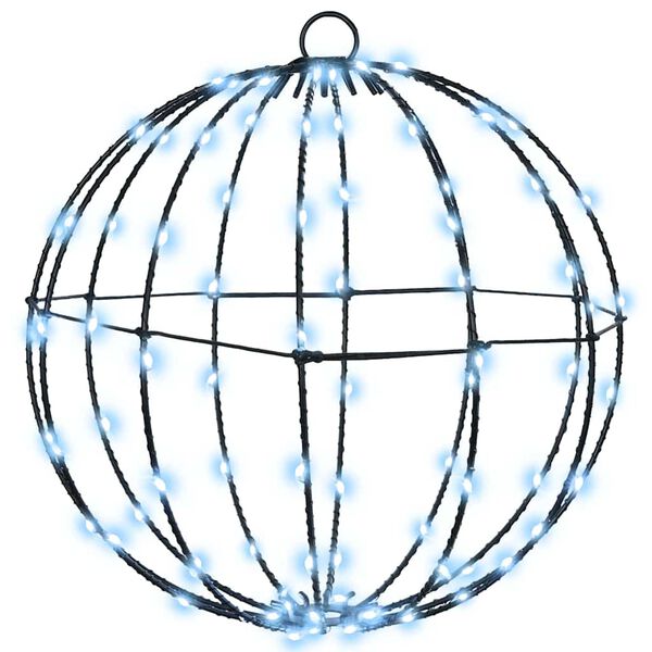 vidaXL Ball with 192 LEDs 2 pcs Cold white 30 cm Metal