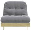 vidaXL Futon Sofa Bed with Mattress 90x206x11 cm Impregnated Wood Pine