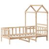 vidaXL Day Bed with Roof without Mattress 90x190 cm Single Solid Wood