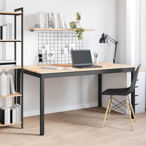 vidaXL Dining Table Natural 150 x 90 x 75 cm Solid Pine Wood