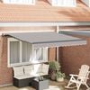 vidaXL Retractable Awning Light Grey 350 x 250 cm Polyester and Steel