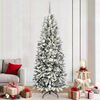 vidaXL Artificial Christmas Tree with 300 LEDs with Stand White 210 cm