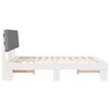 vidaXL Bed Frame with Upholstered Headboard Light Grey 180 x 200 cm