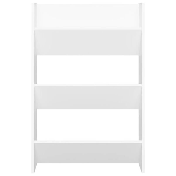 vidaXL Wall Shoe Cabinet White 60x18x90 cm Engineered Wood