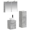 vidaXL Bathroom Furniture Set 4 pcs Concrete Grey