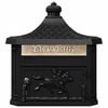 vidaXL Wall Mounted Mailbox Black 40.5 x 16 x 45 cm Cast Aluminum