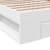 vidaXL Bed Frame with Drawer without Mattress White 90x200 cm
