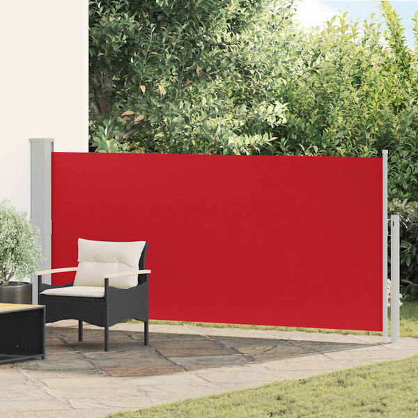 vidaXL Retractable Side Awning 140 x 300 cm Red