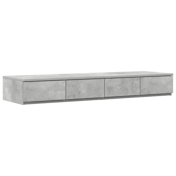 vidaXL Bed Drawers Concrete Grey 120 x 36.5 x 16.5 cm Engineered Wood