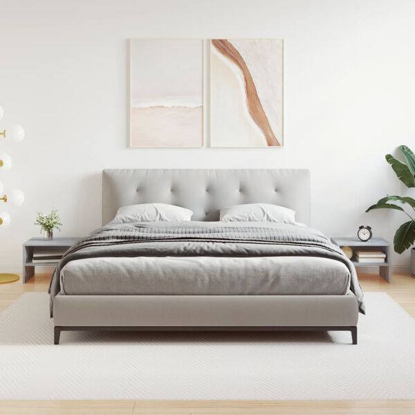 vidaXL Bedside Cabinets 2 pcs Grey Sonoma 40x30x30 cm Engineered Wood