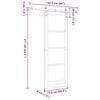 vidaXL Sliding Door Brown 73.5 x 211 cm Solid Pine Wood
