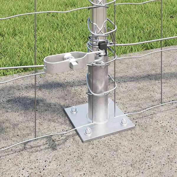 vidaXL Fence with Post Silver 0.8 x 10 m Steel