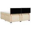 vidaXL Box Spring Bed with Mattress Cream 180x200 cm Fabric