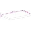 vidaXL Table Top 40x20x3.8 cm Live Edge Solid Wood Rough Mango