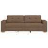 vidaXL Sofa Brown 221 x 78 x 80 cm Fabric