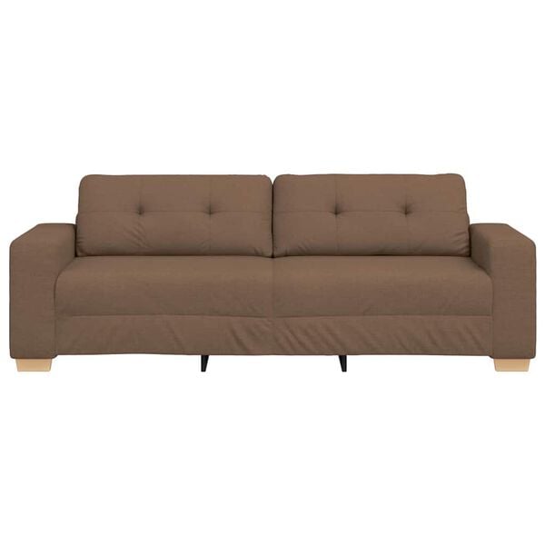 vidaXL Sofa Brown 221 x 78 x 80 cm Fabric