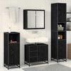vidaXL Bathroom Furniture Set 4 pcs Black Oak Engineered Wood