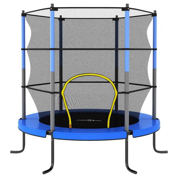 vidaXL Trampoline with Safety Net Round 140x160 cm Blue