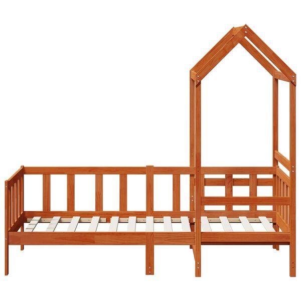 vidaXL Day Bed Set 2 pcs Wax Brown Solid Pine Wood