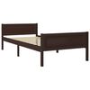 vidaXL Bed Frame without Mattress Dark Brown 100x200 cm Solid Wood