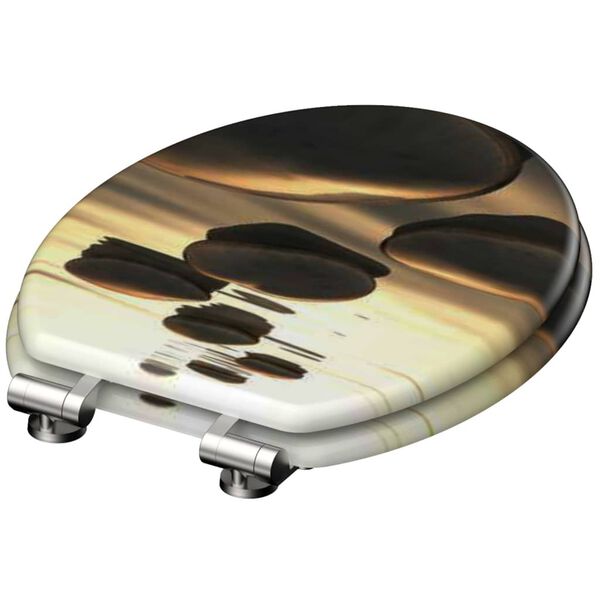SCH&Uuml;TTE Toilet Seat with Soft-Close SEA STONE
